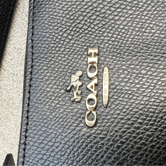 Coach Crossbody Bag – Black Pebbled Leather – Gold Hardware – Authentic - Picture 2 of 5